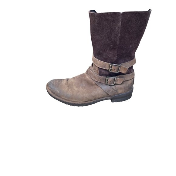 UGG Waterproof mens brown suede Shearling lined mid calf boots sz 10 SKU 9656 main image 10